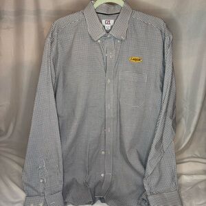 Cutter & Buck Black and White Gingham Shirt XL